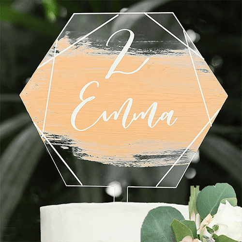 acrylic cake topper