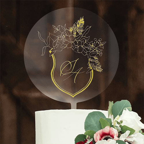 acrylic cake topper