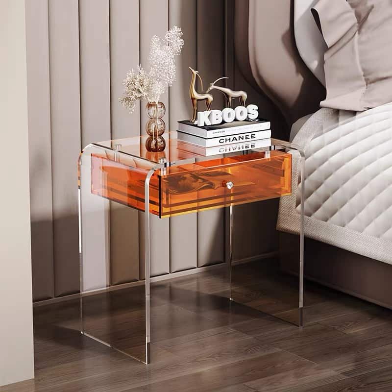 Acrylic nightstand on sale