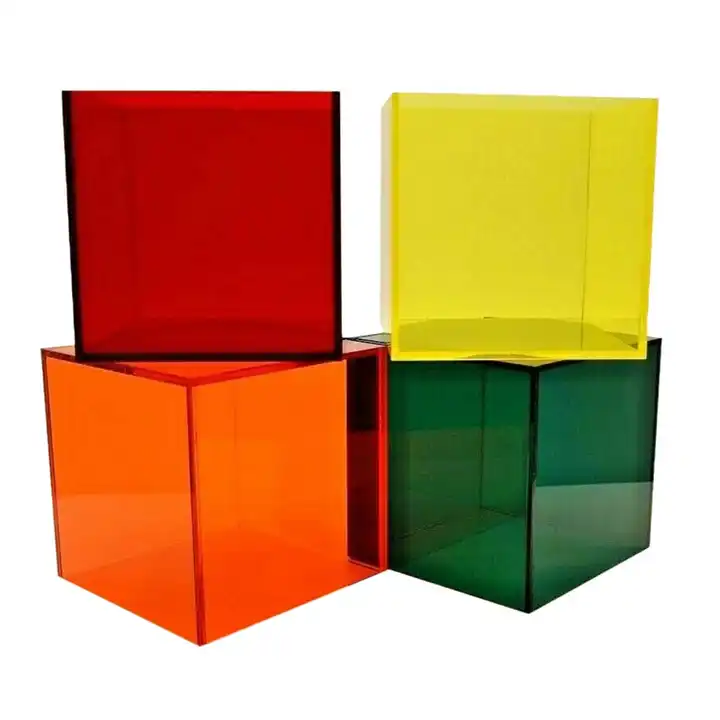 5 sided acrylic cube risers