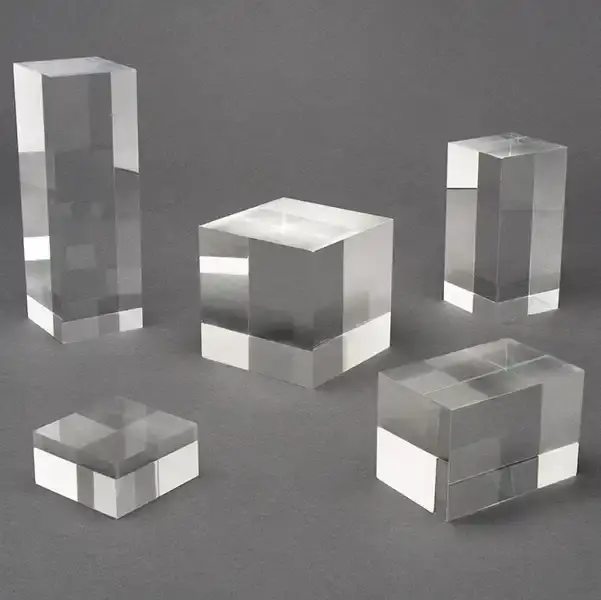 acrylic finished block cube risers