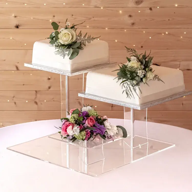 acrylic square wedding dessert riser