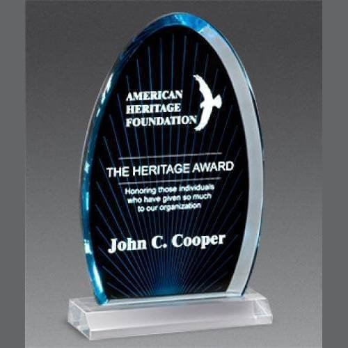 blue arch acrylic award