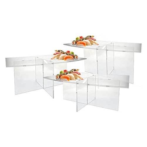 cross tier acrylic bufet risers