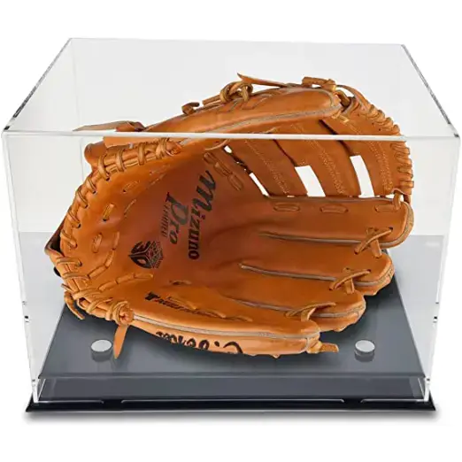 ondisplay deluxe uv protected baseball glove mitt display case