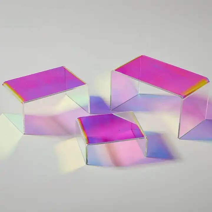 rainbow iridescent acrylic block risers