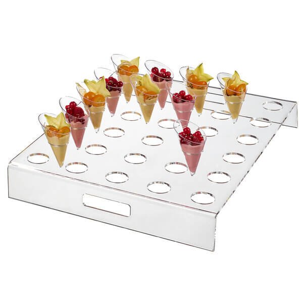 square acrylic buffet cone riser