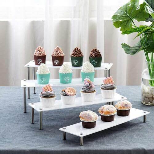 white acrylic cupcake dessert riser