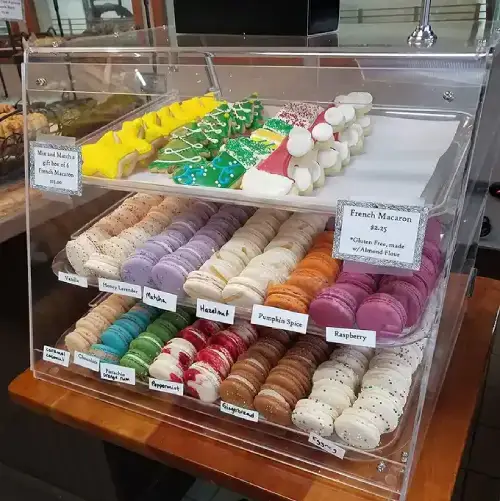 3 tier acrylic bread box with door