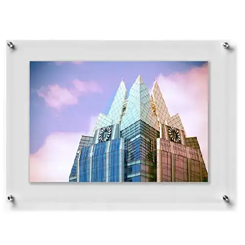 double panel grade acrylic floating frame